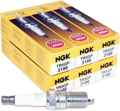 Set of 6 NGK 3186 TR5GP Platinum Alloy Spark Plug G-Power - Image 1 of 4