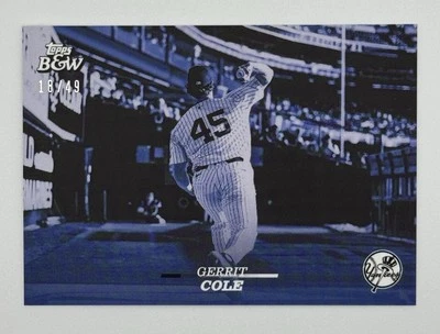 2024 Topps Black & White #100 GERRIT COLE | Blue /49 - Image 1 of 3