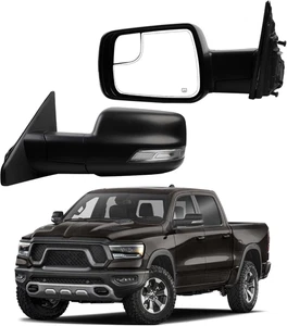 Left Driver Side Mirror Compatible with 2019-2024 Ram 1500 Rearview Mirror with  - Imagen 1 de 12
