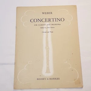1963 Carl Maria von Weber Concertino for Clarinet & Orchestra by Eric Simon - Picture 1 of 7