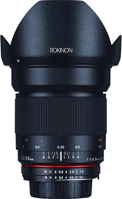 Rokinon RK24M-FX 24mm F1.4 Aspherical Lens for Fujifilm X-Mount Camera  - Image 1 of 2