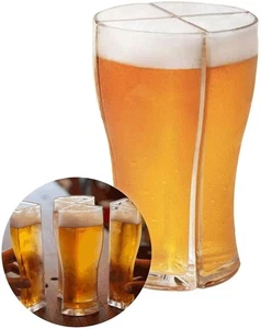 Bierglas Trageset 4er Set Acryl bruchsicher Party Garten Terrasse Vatertag - Bild 1 von 3