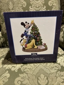 Precious Moments Disney Christmas Tree Figurine Mickey Pluto Chip N Dale LED New - Picture 1 of 9
