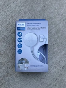 Philips Accessories Grounded Plug with Braided Cord 6 Ft Long 1 Pack, Whi 205 - Picture 1 of 3