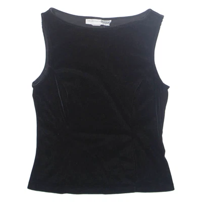 NECESSARY OBJECTS Womens Cropped Top Black Sleeveless M - Image 1 of 4