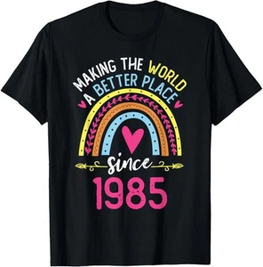 Making The World A Better Place Since 1985 39th Birthday T-Shirt Hoodie - Picture 1 of 11