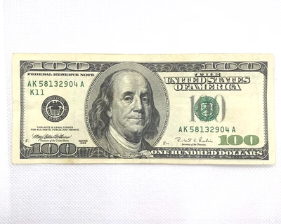 1996 $100 One Hundred Dollar Green Seal Banknote AK 58132904 A - Image 1 of 2