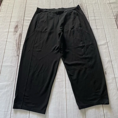 Pantalones de paracaídas Lisa Bayne recortados barril para mujer L negros cintura elástica Foto 1 de 4