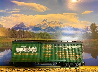 SHAY - USA TRAINS 19038 G Lima Locomotive Co. Wood Box Car *FIRST RUN* NOB. - Image 1 of 4