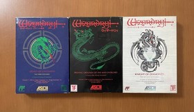Rare FC Wizardry I-III 1-3 set ASCII w/box, manual, postcard Famicom Japan