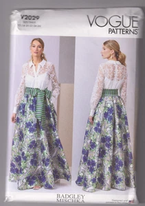 2029 VOGUE Badgley Mischka - VESTIDO Falda Completa y Bajo el Cuerpo - Talla 18/20/22/24/26 - Imagen 1 de 2