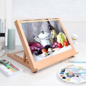 Wooden Artist Workstation Drawing Board Easel A2 Adjustable Craft Table - Picture 1 of 6