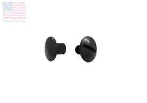 1/8" 3.1mm Chicago Screws & Post Nut w/ Solid Head, Black Oxide, Insert, 10 Sets - Picture 1 of 1
