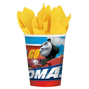 Thomas The Tank Engine Party Supplies Paper Cups 8 Pack Birthday Tableware Train - Picture 1 of 1