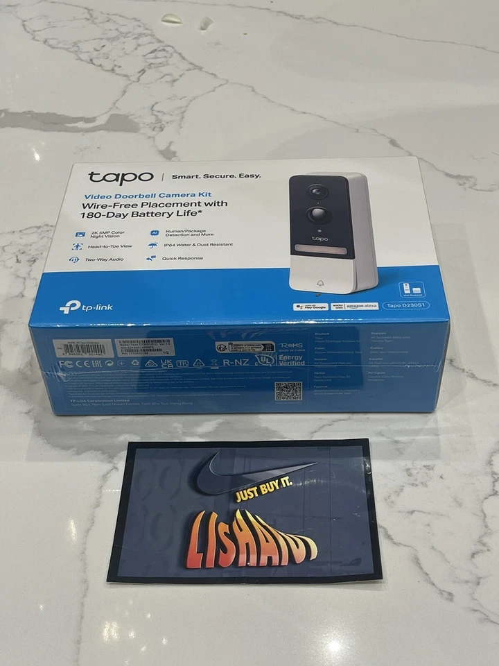 TP-Link Tapo Smart Battery Video Doorbell and Camera Kit (TAPO D230S1)