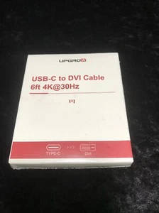 6Ft USB-C Type C Male to DVI Male Cable Laptop Monitor TV Smartphone - Picture 1 of 2