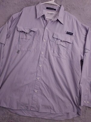 Camisa Columbia PFG Para Hombres Extra Grande Omni Tono Super Bahama Nylon Rendimiento XL Foto 1 de 4