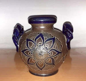 Westerwäld Keramik Steingut Blumenvase Manfred Schmidt Handarbeit Salzglasur - Bild 1 von 6