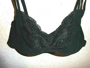 34C intiMint by Cosabella Strappy Underwire Demi Bra w/Half Lace Unlined Cups - Picture 1 of 4