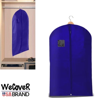 Blue Non-woven Dust-proof garment Cover Suit Dress Storage  Travel Garment Bag - Image 1 of 4