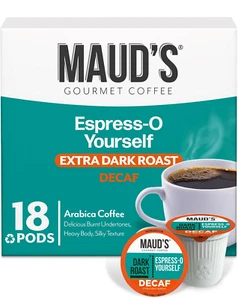 Cápsulas de café tostado espresso descafeinado Maud'S, 18 quilates, tostado oscuro descafeinado recicladas - Imagen 1 de 12