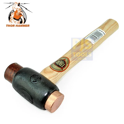 Mazo martillo Thor 210 Nº 1 cobre cuero crudo 32mm cara 710g THO210 Foto 1 de 4