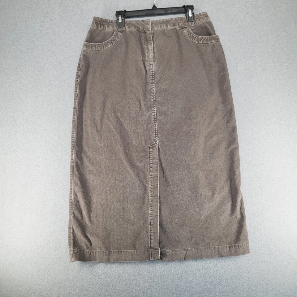 Maxi Falda Jill Pana Talla 14 Verde Oliva Elastizada Boho Bolsillos Clásicos Foto 1 de 4