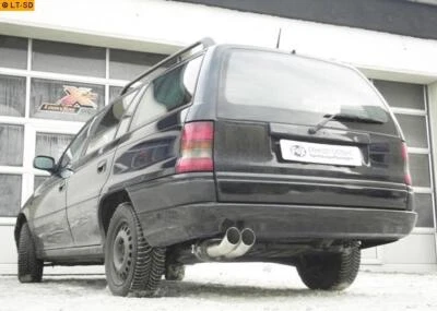 FOX Sportauspuff ESD Opel Astra F Caravan 3-Punkt Aufhängung ab 88 2x76mm DTM - Bild 1 von 4