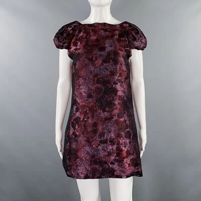 Vestido de cóctel BURBERRY PRORSUM talla M borgoña púrpura poliéster funda Foto 1 de 4