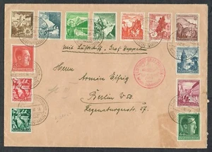 1938 Germany GRAF ZEPELIN Rhein-Man-Berlin via Reichenberg SCARCE - Picture 1 of 2