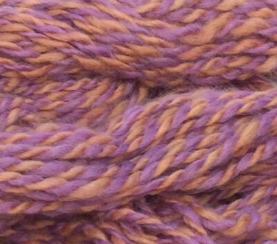 Hilo de lana voluminoso hilado a mano rosa y naranja para tejer ganchillo fibra artes Foto 1 de 3