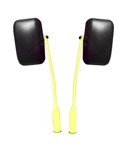 Neon Yellow Premium Door Hinge Mirror Kit For Jeep Wrangler JL 18-19 Steinjager - Picture 1 of 1