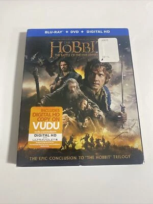 The Hobbit: The Battle of The Five Armies (BluRay) with slipcover Warner Bros VG - Image 1 of 4
