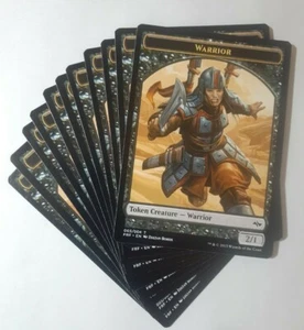 MTG (10) Warrior Token - Fate Reforged - FRF 3/4 -Y05 - Picture 1 of 2