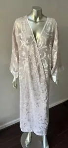 Abito Kimono Neiman Marcus Designer Broccato Burnout Duster S - Foto 1 di 5