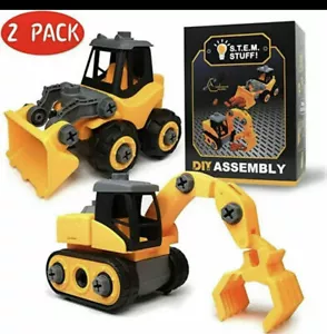 Construction Toy Trucks Build and Take Apart Educational Stem Toys Boys & Girls - Picture 1 of 10