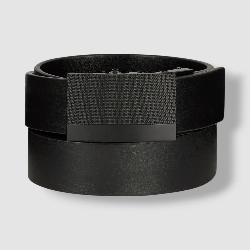 Cinturón informal Kenneth Cole para hombre negro imitación cuero placa hebilla talla M 34-36 Foto 1 de 1