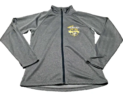 Pittsburgh Penguins Hockey NHL Womens Jacket Sz L Gray Full Zip Long Sleeve - Image 1 of 4