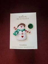Hallmark Keepsake Grandson Christmas Ornament Snowman Dated 2007