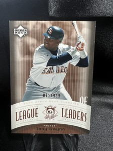 2005 Upper Deck League Leaders # #LL-TG Tony Gwynn/999 San Diego Padres
