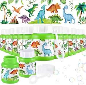 Lunmon 100 Pcs Dinosaur Party Favors Dinosaur Bubble Bottles Bulk - Picture 1 of 6