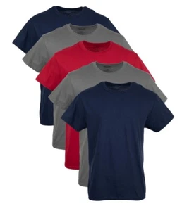 Gildan Men's Crew T-Shirts Multipack Style G1100 NavyCharcoalCardinal Red L - Picture 1 of 6