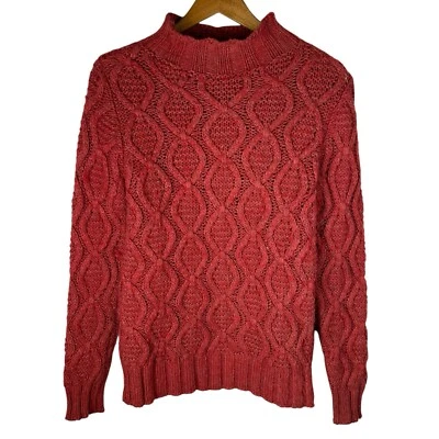 Suéter Pullover BENETTON Mujer Talla M Pescador Cable Tejido Lana Alpaca Preppy Foto 1 de 4