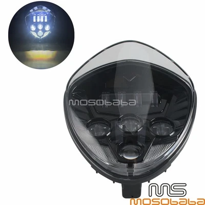 Faro LED de 60 W haz alto/bajo negro para Victory Cross Country Tour Hammer Magnum Foto 1 de 4