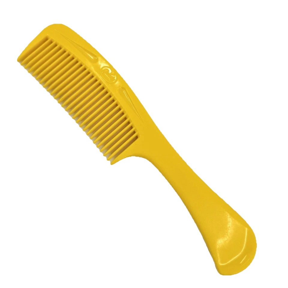 Vintage 1980s Goody Super Comb 8.5" Banana Yellow Plastic Pocket Handle Retro - Image 1 of 4