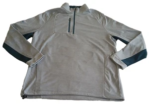 Callaway Pullover Herren L grau gestreift Golf 1/4 Zip Pulli Performance Fleece - Bild 1 von 14