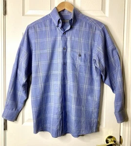 Talbots Men's Size Small Plaid Blue Multi Color Button Down Long Sleeve Shirt - Picture 1 of 7