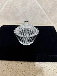 Mikasa Crystal Diamond Fire Trinket Box or Candy Dish Sugar Bowl With Lid - Picture 1 of 6