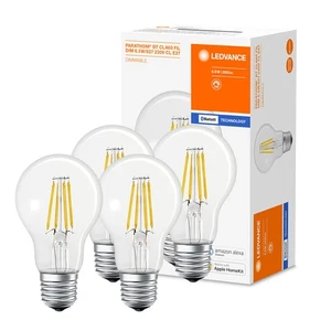 4x LED Smart+ Filament Birne 6,5W =60W E27 klar warm Dimmbar App Alexa Bluetooth - Bild 1 von 9