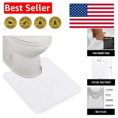 Soft Velvet Absorbent Memory Foam Bathroom Rug, Oval Shape, Easy Care, 22.5x19.5 - Image 1 of 4